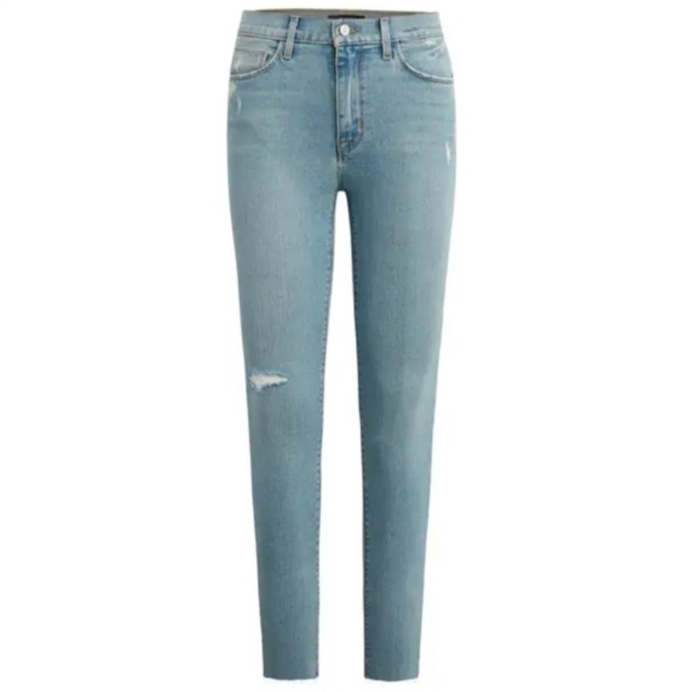 Hudson Jeans Blair Distressed High Rise Straight Leg Jeans 26